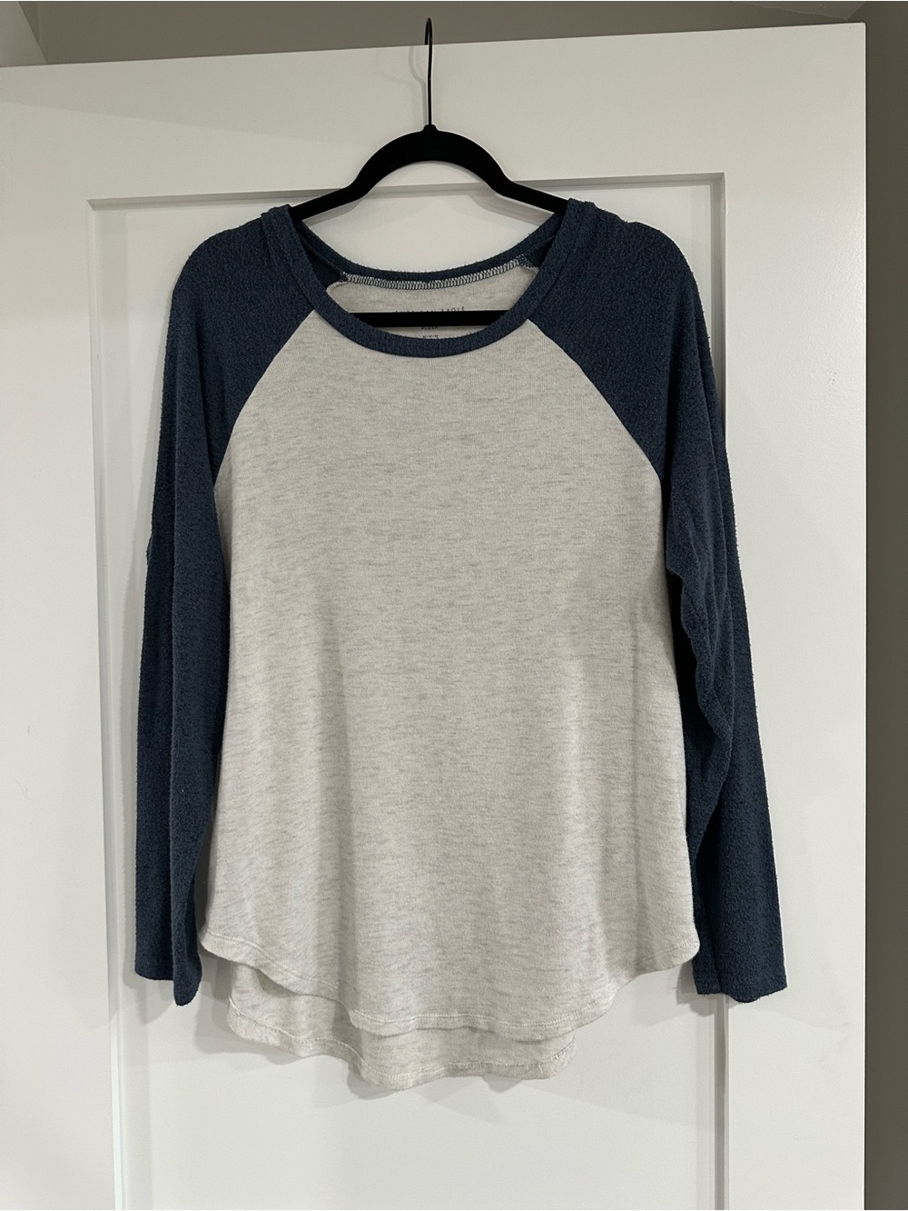 American Eagle Two-Tone Long Sleeve Top